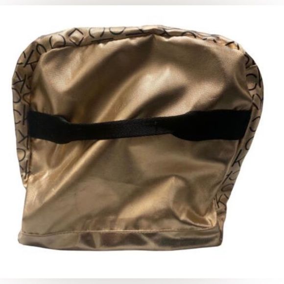 Calvin Klein Metallic Gold Logo Nylon Duffle Sports Bag Soft Sided NWT - Picture 4 of 5